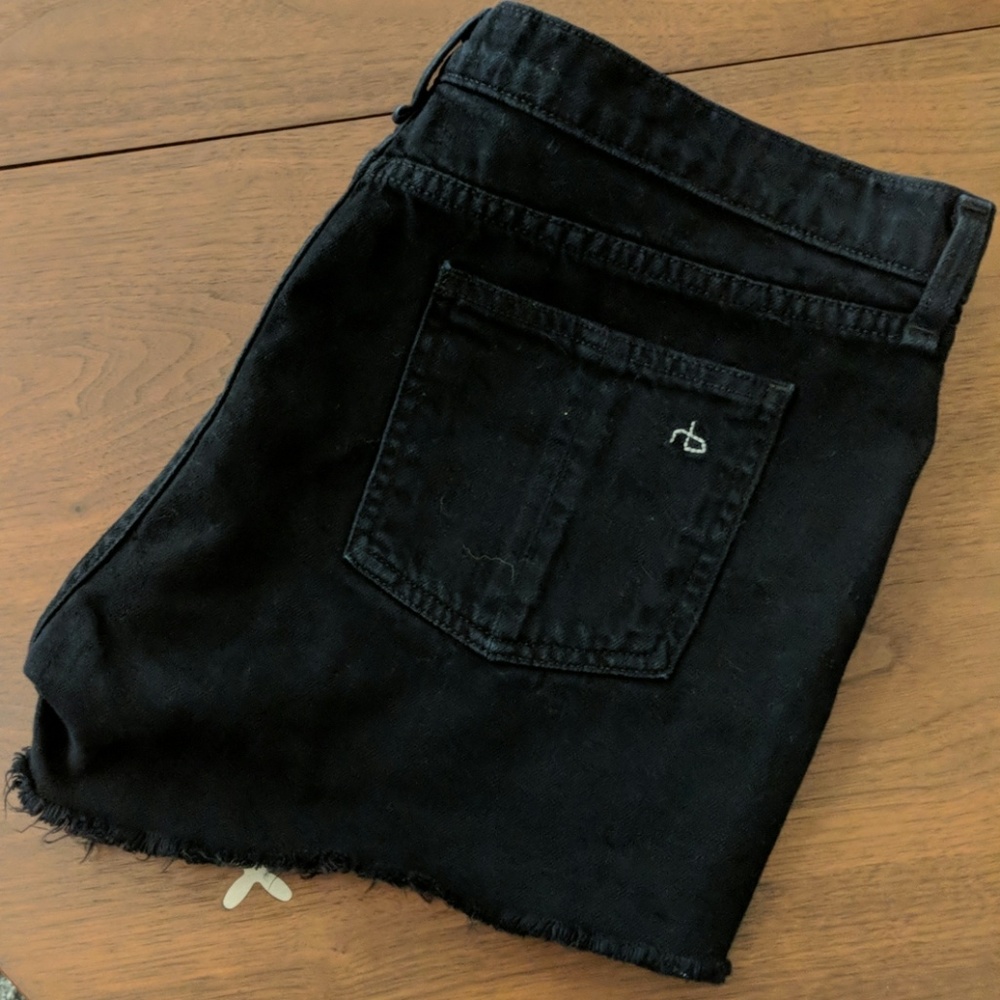 Black Rag & Bone Jean Shorts